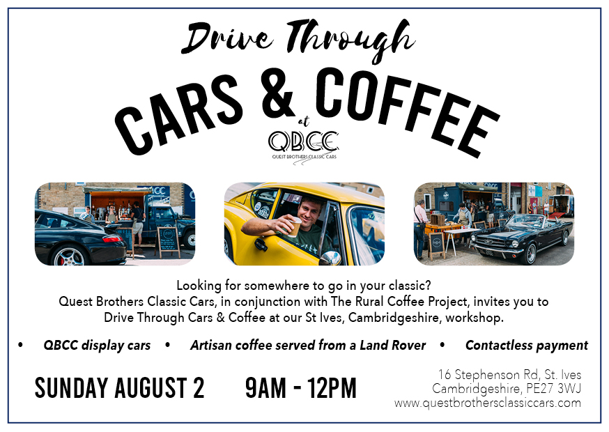 Join our second Drive Through Cars and Coffee on August 2!